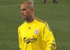 Liverpool goalkeeper Pepe Reina